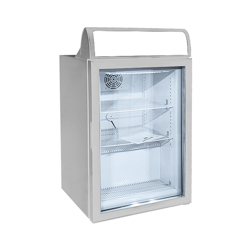 table top display freezer with glass door